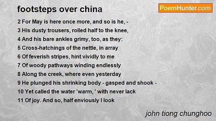 john tiong chunghoo - footsteps over china