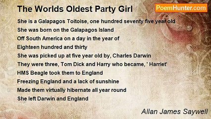 Allan James Saywell - The Worlds Oldest Party Girl