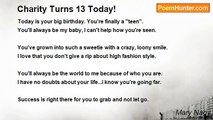 Mary Nagy - Charity Turns 13 Today!