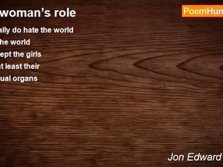 Jon Edward Walker - A woman’s role