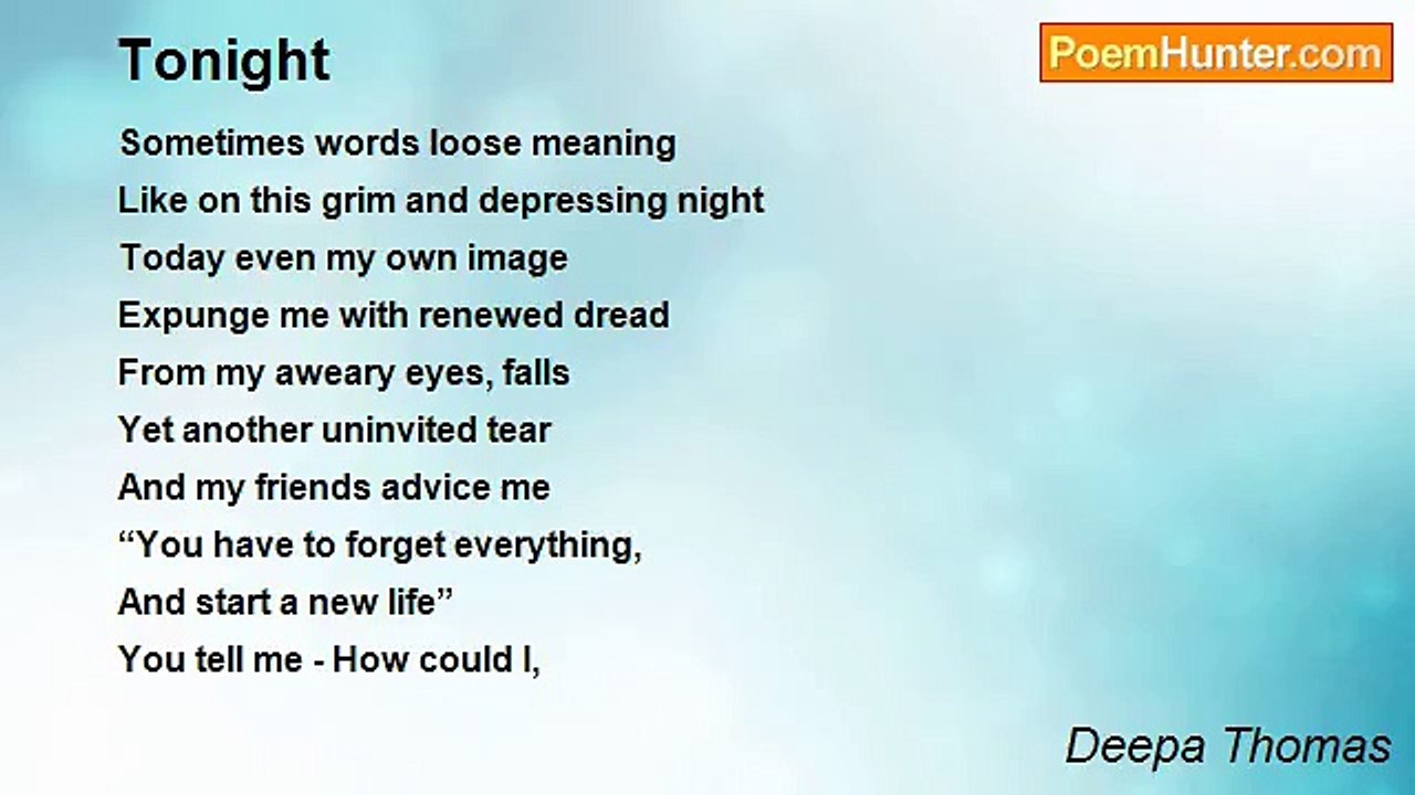 Deepa Thomas - Tonight
