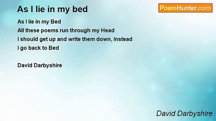 David Darbyshire - As I lie in my bed