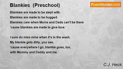 C.J. Heck - Blankies  (Preschool)