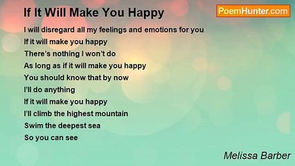 Melissa Barber - If It Will Make You Happy