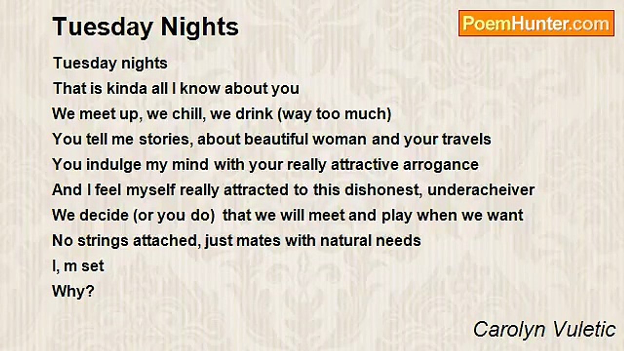 Carolyn Vuletic - Tuesday Nights
