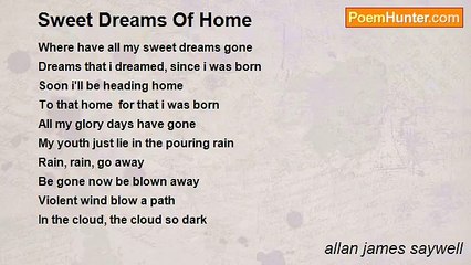 allan james saywell - Sweet Dreams Of Home