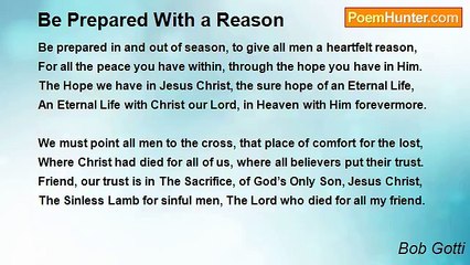 Bob Gotti - Be Prepared With a Reason