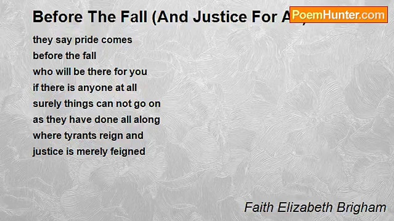 Faith Elizabeth Brigham - Before The Fall (And Justice For All)
