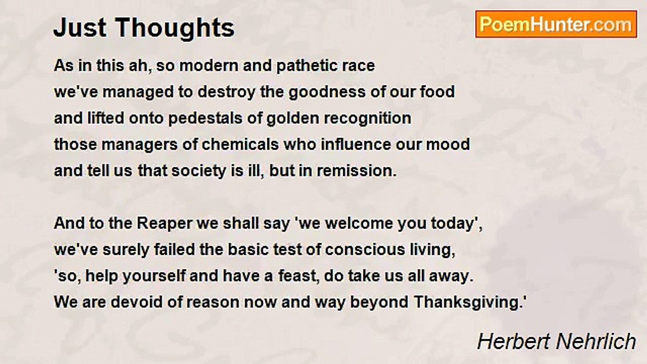 Herbert Nehrlich - Just Thoughts