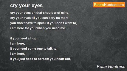 Katie Huntress - cry your eyes