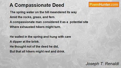 Joseph T. Renaldi - A Compassionate Deed