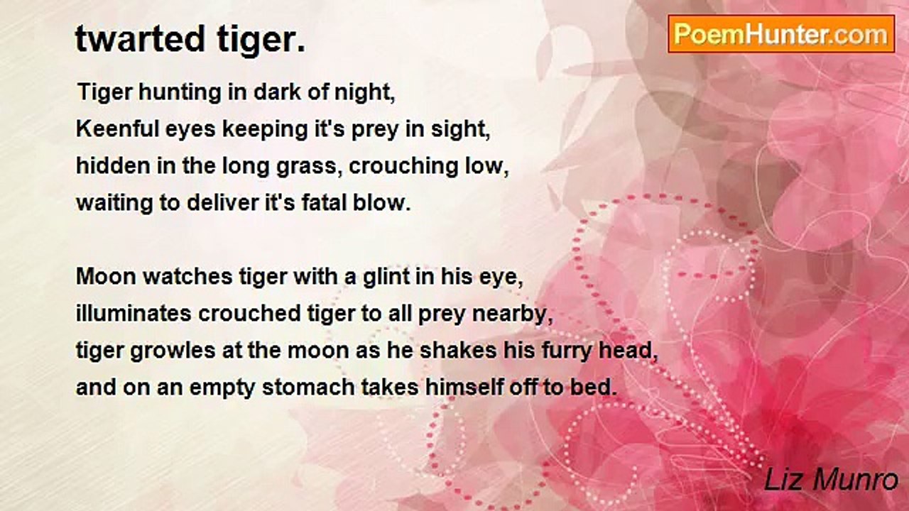 Liz Munro - twarted tiger.