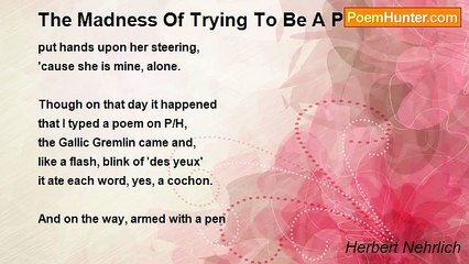 Herbert Nehrlich - The Madness Of Trying To Be A Poet