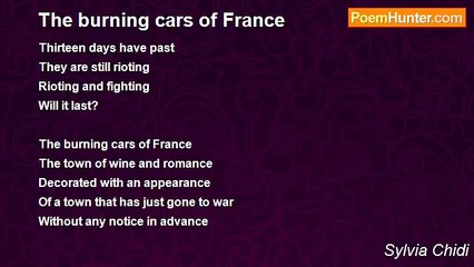 Sylvia Chidi - The burning cars of France