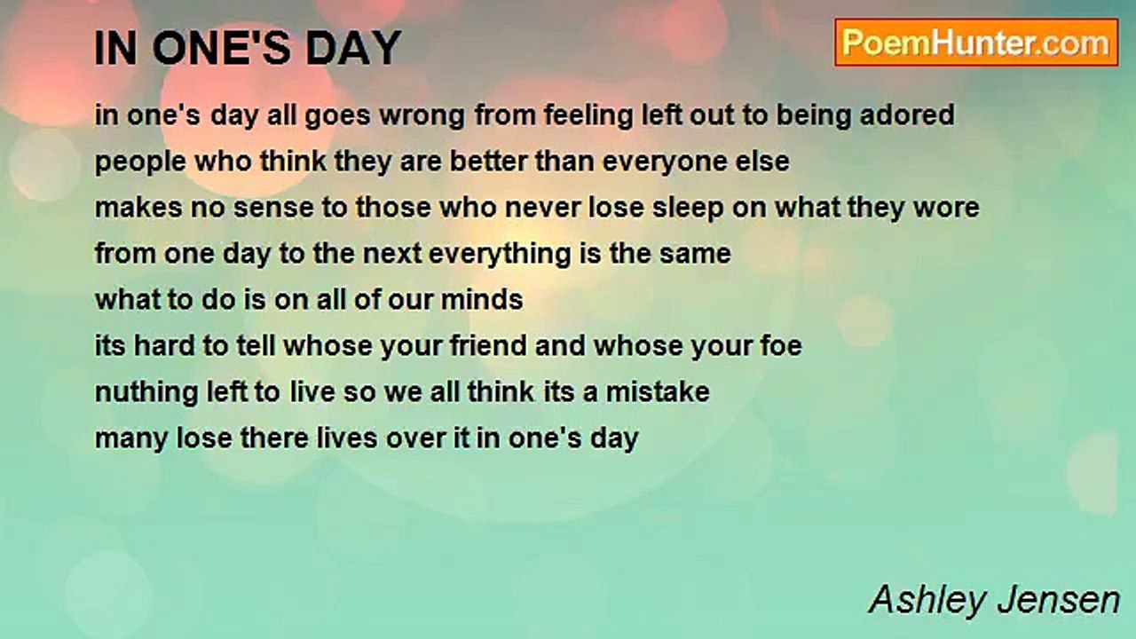 Ashley Jensen - IN ONE'S DAY