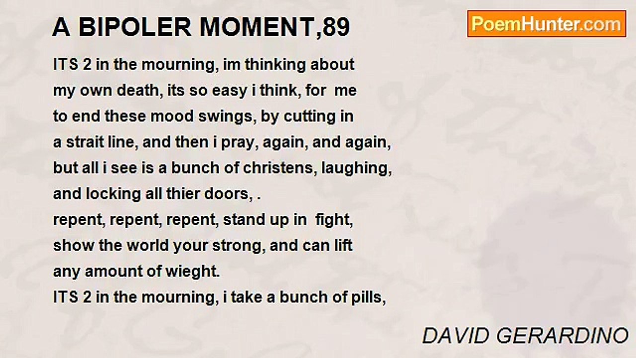 DAVID GERARDINO - A BIPOLER MOMENT,89