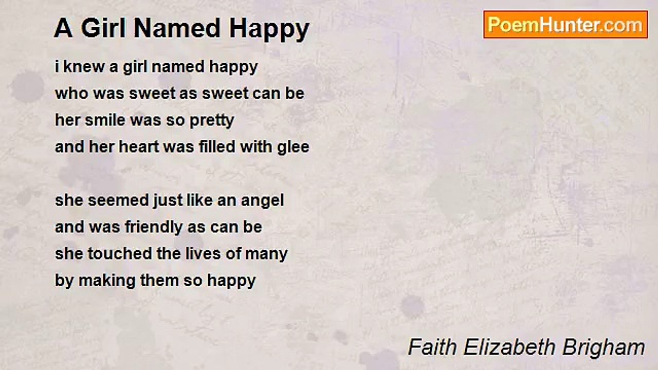 Faith Elizabeth Brigham - A Girl Named Happy