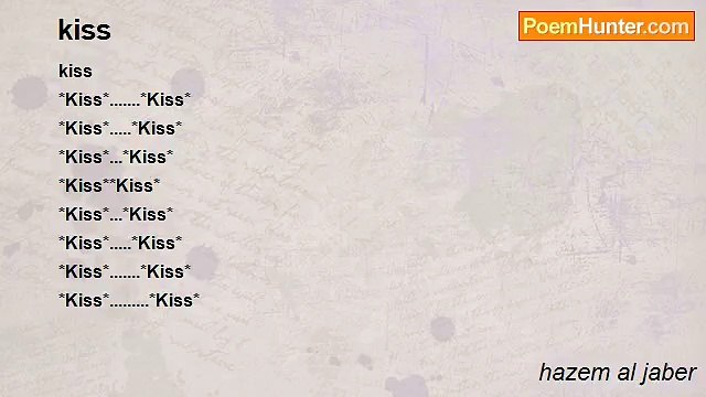 hazem al jaber - kiss