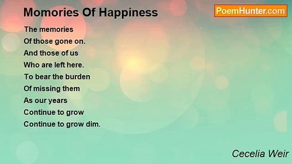 Cecelia Weir - Momories Of Happiness