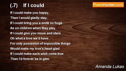 Amanda Lukas - (.7)    If I could