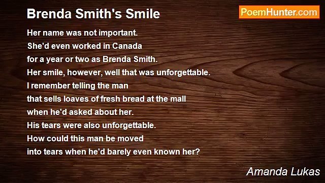 Amanda Lukas - Brenda Smith's Smile