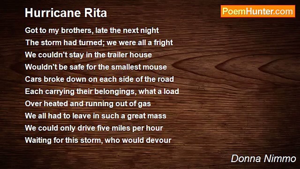 Donna Nimmo - Hurricane Rita