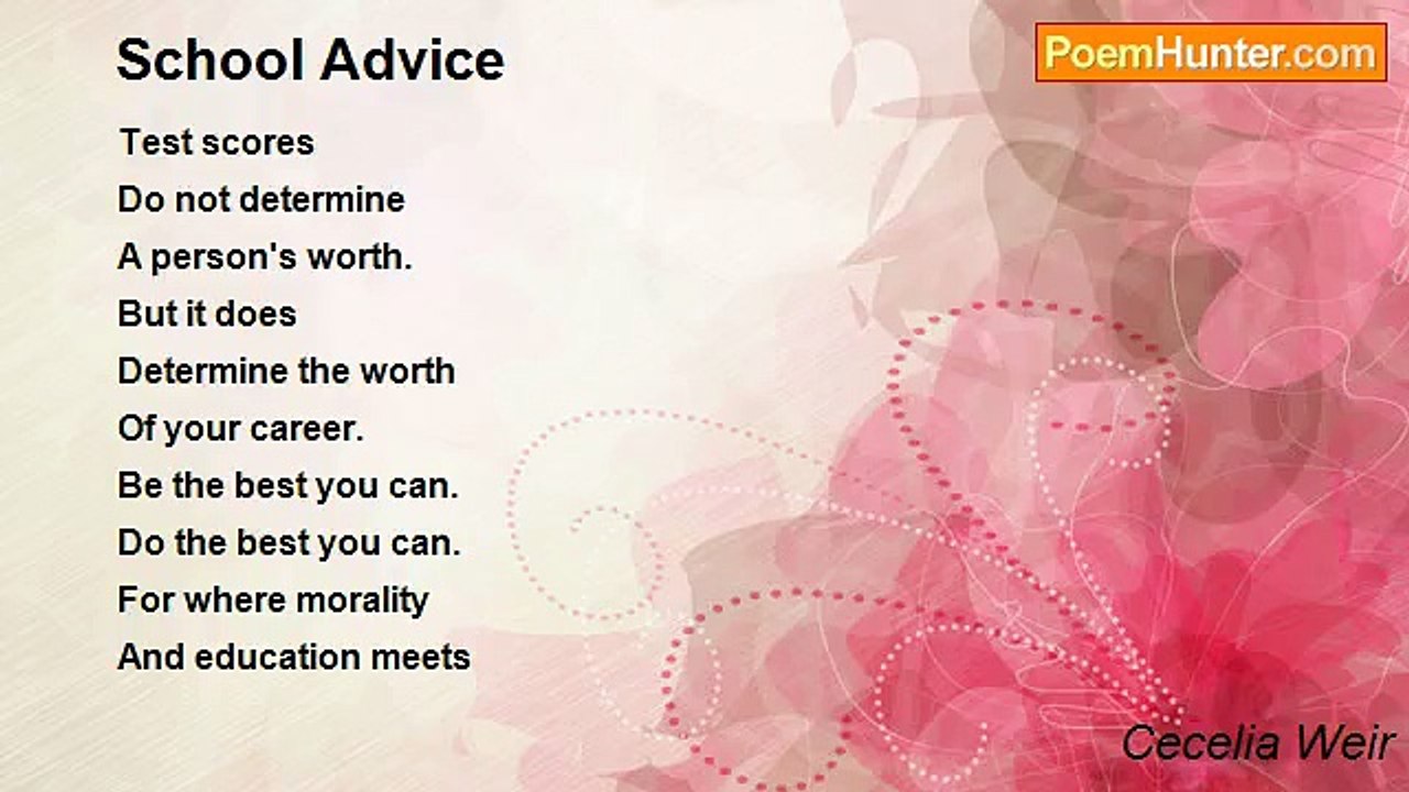 Cecelia Weir - School Advice