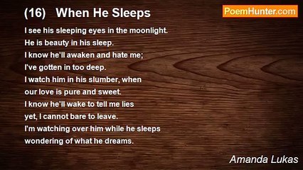 Amanda Lukas - (16)   When He Sleeps