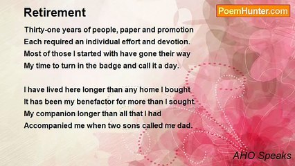 AHO Speaks - Retirement