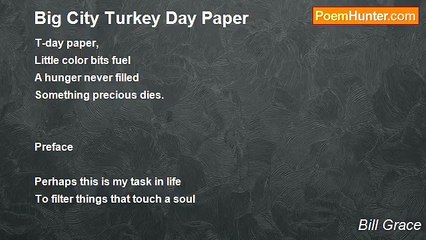 Bill Grace - Big City Turkey Day Paper