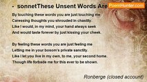 Ronberge (closed account) - -  sonnetThese Unsent Words Are for You