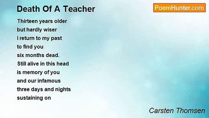 Carsten Thomsen - Death Of A Teacher