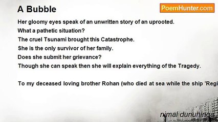 nimal dunuhinga - A Bubble