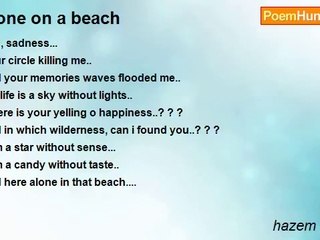 hazem al jaber - alone on a beach