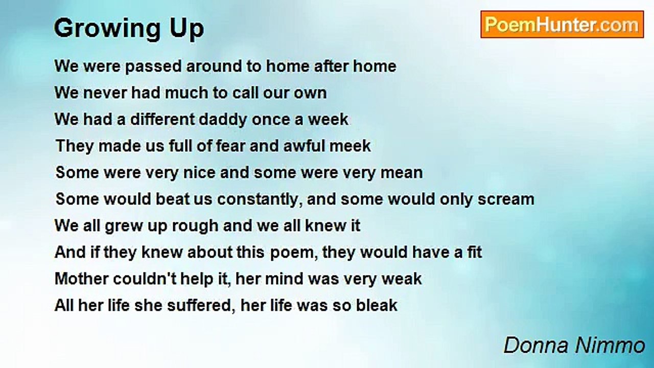 Donna Nimmo - Growing Up