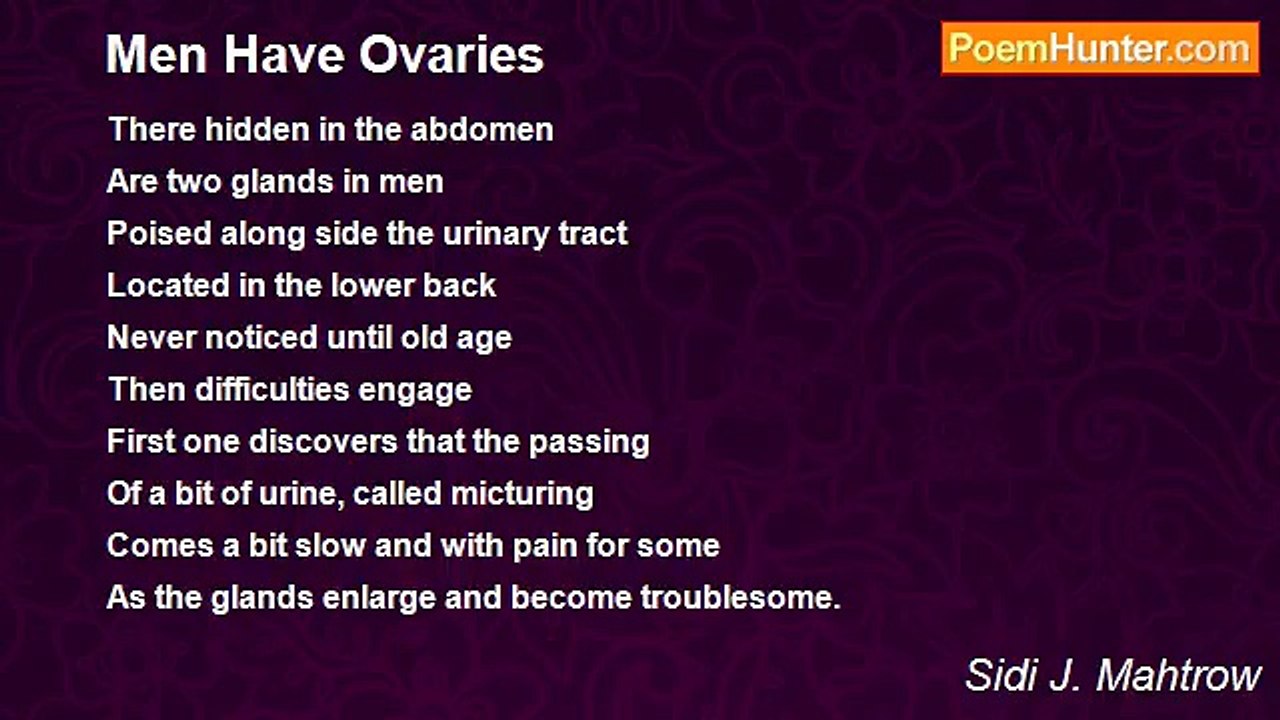 Sidi J. Mahtrow - Men Have Ovaries
