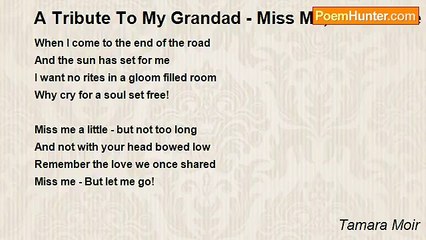 Tamara Moir - A Tribute To My Grandad - Miss Me, But Let Me Go