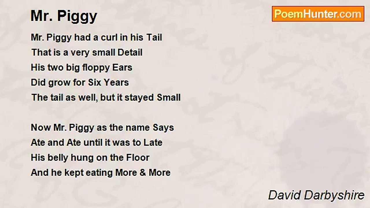 David Darbyshire - Mr. Piggy
