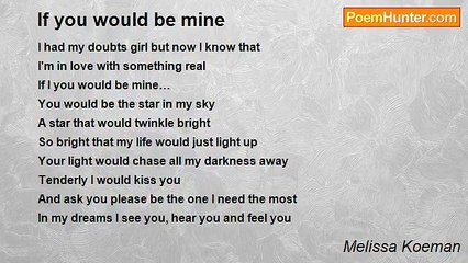 Melissa Koeman - If you would be mine