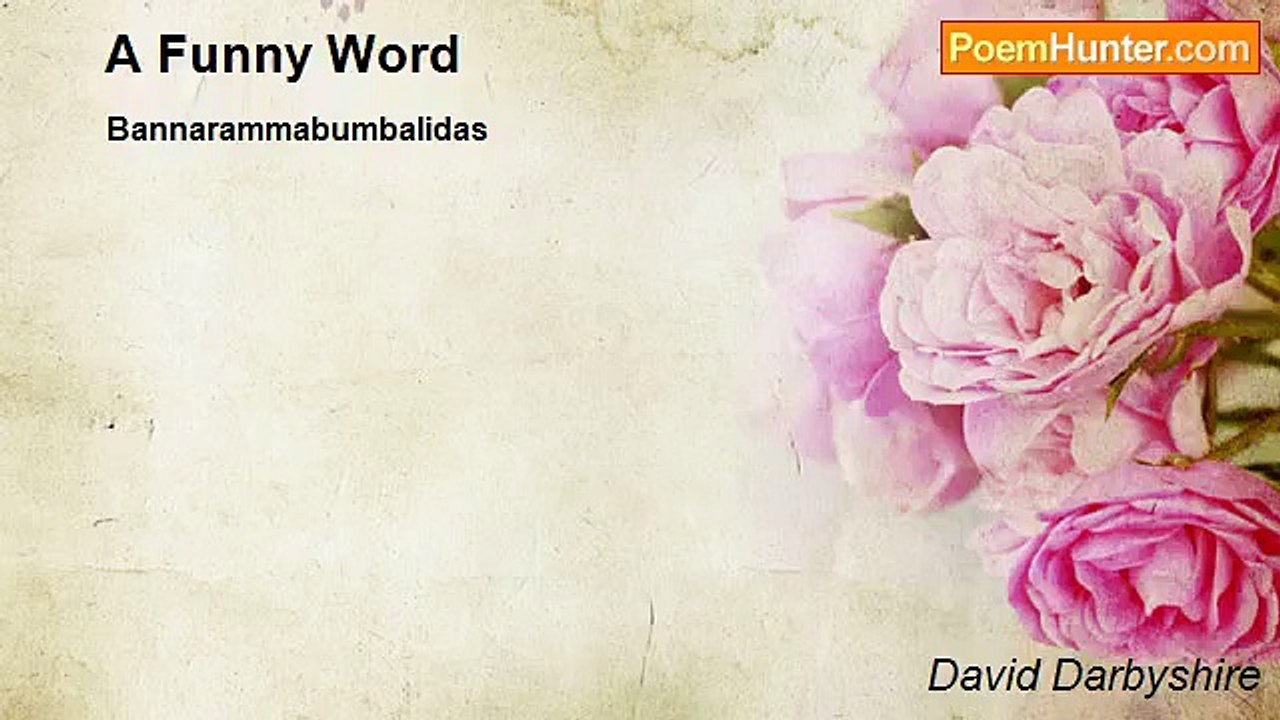 David Darbyshire - A Funny Word