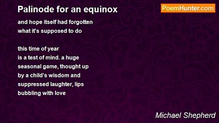 Michael Shepherd - Palinode for an equinox