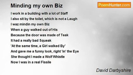 David Darbyshire - Minding my own Biz