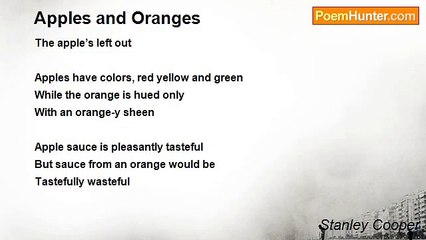 Stanley Cooper - Apples and Oranges