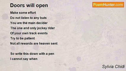 Sylvia Chidi - Doors will open