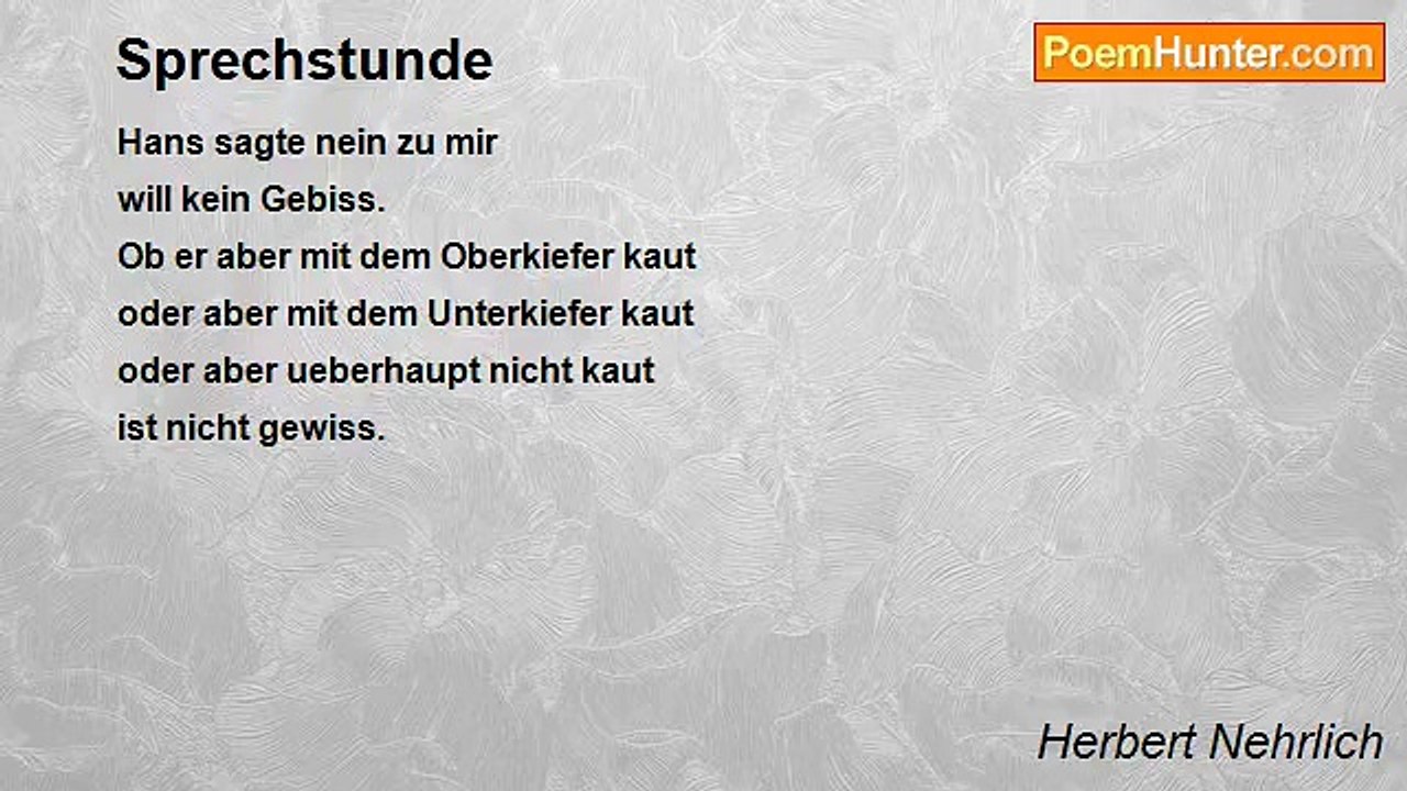 Herbert Nehrlich - Sprechstunde