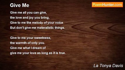 La Tonya Davis - Give Me