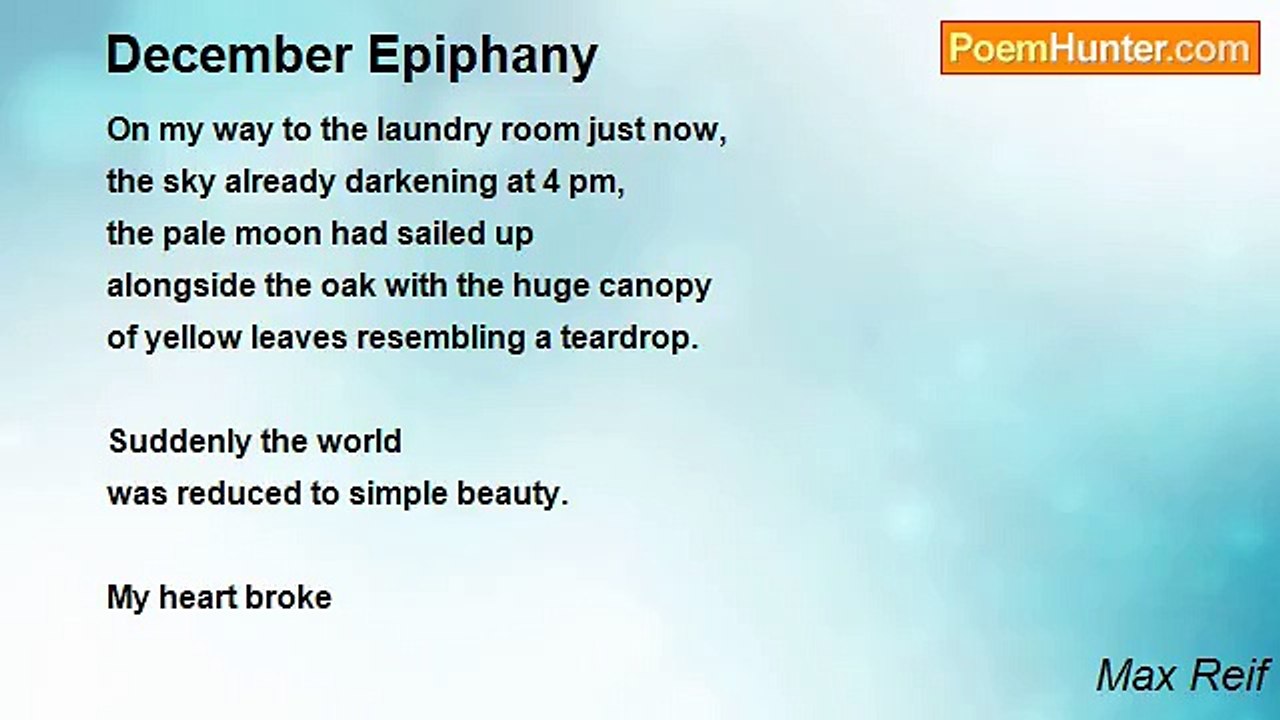 Max Reif - December Epiphany