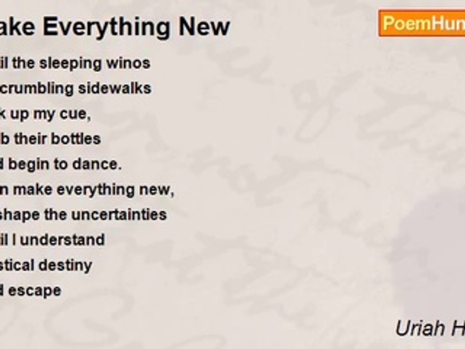 Uriah Hamilton - Make Everything New