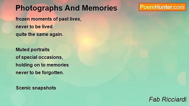 Fab Ricciardi - Photographs And Memories