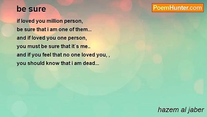 hazem al jaber - be sure